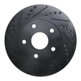 R1 Concepts 91-97 Toyota Previa Front Left Drilled & Slotted Black Brake Rotor by R1 Concepts RNC-633-76109L