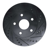 R1 Concepts 91-97 Toyota Previa Front Right Drilled & Slotted Black Brake Rotor by R1 Concepts RNC-633-76109R