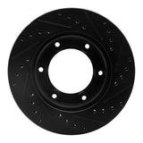 R1 Concepts 90-92 Toyota Land Cruiser Front Left Drilled & Slotted Black Brake Rotor by R1 Concepts RNC-633-76110L