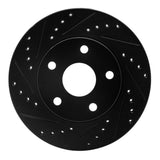 R1 Concepts 91-96 Toyota Previa Front Left Drilled & Slotted Black Brake Rotor by R1 Concepts RNC-633-76111L