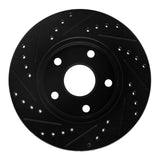 R1 Concepts 91-96 Toyota Previa Front Right Drilled & Slotted Black Brake Rotor by R1 Concepts RNC-633-76111R