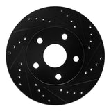 R1 Concepts 91-96 Toyota Previa Front Right Drilled & Slotted Black Brake Rotor by R1 Concepts RNC-633-76111R