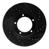 R1 Concepts 98-07 Lexus LX470 Front Left Drilled & Slotted Black Brake Rotor by R1 Concepts RNC-633-76112L
