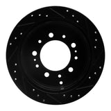 R1 Concepts 98-07 Lexus LX470 Rear Left Drilled & Slotted Black Brake Rotor by R1 Concepts RNC-633-76113L