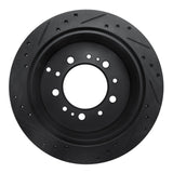 R1 Concepts 98-07 Lexus LX470 Rear Right Drilled & Slotted Black Brake Rotor by R1 Concepts RNC-633-76113R