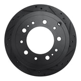 R1 Concepts 98-07 Lexus LX470 Rear Right Drilled & Slotted Black Brake Rotor by R1 Concepts RNC-633-76113R