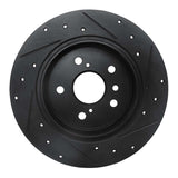 R1 Concepts 99-03 Lexus RX300 Rear Left Drilled & Slotted Black Brake Rotor by R1 Concepts RNC-633-76114L