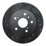 R1 Concepts 99-03 Lexus RX300 Rear Left Drilled & Slotted Black Brake Rotor by R1 Concepts RNC-633-76114L