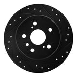 R1 Concepts 99-03 Lexus RX300 Rear Right Drilled & Slotted Black Brake Rotor by R1 Concepts RNC-633-76114R