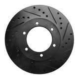 R1 Concepts 91-98 Toyota 4Runner Front Right Drilled & Slotted Black Brake Rotor by R1 Concepts RNC-633-76115R