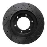 R1 Concepts 93-97 Lexus LX450 Front Left Drilled & Slotted Black Brake Rotor by R1 Concepts RNC-633-76116L
