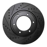 R1 Concepts 93-97 Lexus LX450 Front Left Drilled & Slotted Black Brake Rotor by R1 Concepts RNC-633-76116L