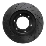 R1 Concepts 93-97 Lexus LX450 Front Right Drilled & Slotted Black Brake Rotor by R1 Concepts RNC-633-76116R