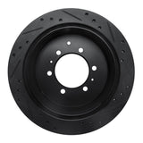 R1 Concepts 1993-1997 Lexus LX450 Rear Left Drilled & Slotted Black Brake Rotor by R1 Concepts RNC-633-76117L