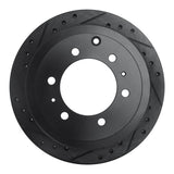 R1 Concepts 1993-1997 Lexus LX450 Rear Left Drilled & Slotted Black Brake Rotor by R1 Concepts RNC-633-76117L