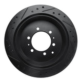 R1 Concepts 93-97 Lexus LX450 Rear Right Drilled & Slotted Black Brake Rotor by R1 Concepts RNC-633-76117R