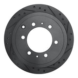 R1 Concepts 93-97 Lexus LX450 Rear Right Drilled & Slotted Black Brake Rotor by R1 Concepts RNC-633-76117R
