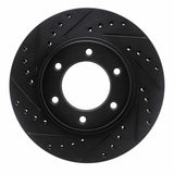 R1 Concepts 93-98 Toyota T100 Front Left Drilled & Slotted Black Brake Rotor by R1 Concepts RNC-633-76118L