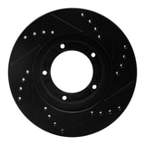 R1 Concepts 95-04 Toyota Tacoma Front Left Drilled & Slotted Black Brake Rotor by R1 Concepts RNC-633-76120L