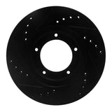 R1 Concepts 95-04 Toyota Tacoma Front Right Drilled & Slotted Black Brake Rotor by R1 Concepts RNC-633-76120R