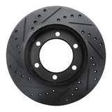 R1 Concepts 95-04 Toyota 4Runner Front Right Drilled & Slotted Black Brake Rotor by R1 Concepts RNC-633-76121R