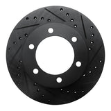 R1 Concepts 95-04 Toyota 4Runner Front Right Drilled & Slotted Black Brake Rotor by R1 Concepts RNC-633-76121R