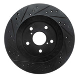 R1 Concepts 96-03 Toyota Rav4 Hybrid Front Right Drilled & Slotted Black Brake Rotor by R1 Concepts RNC-633-76122R
