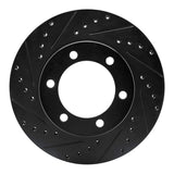R1 Concepts 95-04 Toyota 4Runner Front Left Drilled & Slotted Black Brake Rotor by R1 Concepts RNC-633-76123L