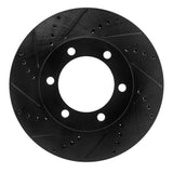 R1 Concepts 00-07 Toyota TUNDRA Front Left Drilled & Slotted Black Brake Rotor by R1 Concepts RNC-633-76124L
