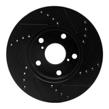 R1 Concepts 01-05 Toyota RAV4 Front Left Drilled & Slotted Black Brake Rotor by R1 Concepts RNC-633-76125L
