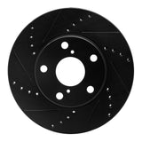 R1 Concepts 01-05 Toyota RAV4 Front Left Drilled & Slotted Black Brake Rotor by R1 Concepts RNC-633-76125L