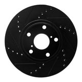 R1 Concepts 01-05 Toyota RAV4 Front Right Drilled & Slotted Black Brake Rotor by R1 Concepts RNC-633-76125R