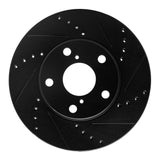 R1 Concepts 01-05 Toyota RAV4 Front Right Drilled & Slotted Black Brake Rotor by R1 Concepts RNC-633-76125R