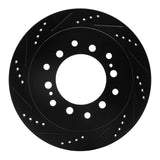 R1 Concepts 01-09 Lexus GX470 Rear Left Drilled & Slotted Black Brake Rotor by R1 Concepts RNC-633-76127L
