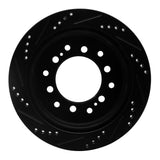 R1 Concepts 01-09 Lexus GX470 Rear Right Drilled & Slotted Black Brake Rotor by R1 Concepts RNC-633-76127R
