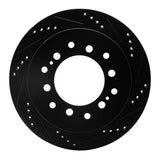 R1 Concepts 01-09 Lexus GX470 Rear Right Drilled & Slotted Black Brake Rotor by R1 Concepts RNC-633-76127R