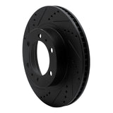Dynamic Friction 2003-2023 Toyota 4Runner Front Left Drilled & Slotted Black Brake Rotor by Dynamic Friction Company 633-76128L