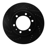 Dynamic Friction 2003-2023 Toyota 4Runner Front Left Drilled & Slotted Black Brake Rotor by Dynamic Friction Company 633-76128L