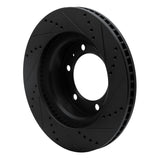 Dynamic Friction 2003-2023 Toyota 4Runner Front Left Drilled & Slotted Black Brake Rotor by Dynamic Friction Company 633-76128L