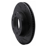 Dynamic Friction 2003-2023 Toyota Tacoma Front Right Drilled & Slotted Black Brake Rotor by Dynamic Friction Company 633-76128R