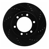 Dynamic Friction 2003-2023 Toyota Tacoma Front Right Drilled & Slotted Black Brake Rotor by Dynamic Friction Company 633-76128R