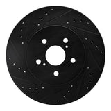 R1 Concepts 04-09 Lexus RX350 Front Left Drilled & Slotted Black Brake Rotor by R1 Concepts RNC-633-76129L