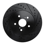 R1 Concepts 04-09 Lexus RX350 Front Right Drilled & Slotted Black Brake Rotor by R1 Concepts RNC-633-76129R
