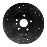 R1 Concepts 04-10 Toyota SIENNA Rear Right Drilled & Slotted Black Brake Rotor by R1 Concepts RNC-633-76131R