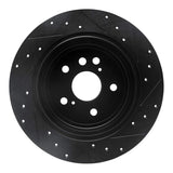 R1 Concepts 04-05 Toyota RAV4 Rear Left Drilled & Slotted Black Brake Rotor by R1 Concepts RNC-633-76132L