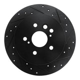 R1 Concepts 04-05 Toyota RAV4 Rear Right Drilled & Slotted Black Brake Rotor by R1 Concepts RNC-633-76132R