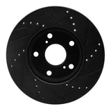 R1 Concepts 05-15 Toyota Tacoma Front Left Drilled & Slotted Black Brake Rotor by R1 Concepts RNC-633-76133L