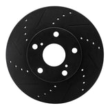 R1 Concepts 05-15 Toyota Tacoma Front Left Drilled & Slotted Black Brake Rotor by R1 Concepts RNC-633-76133L