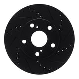 R1 Concepts 05-15 Toyota Tacoma Front Right Drilled & Slotted Black Brake Rotor by R1 Concepts RNC-633-76133R