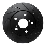 R1 Concepts 06-18 Lexus HS250H Front Right Drilled & Slotted Black Brake Rotor by R1 Concepts RNC-633-76135R